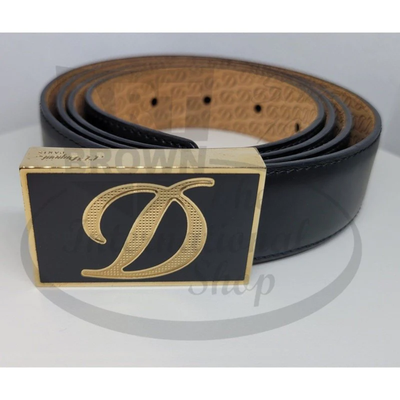 Pre-owned St Dupont S.t. Dupont Line D Heritage Belt Chinese Lacquer And Yellow Gold Finish 051210