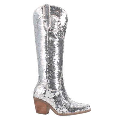 Dingo Dance Hall Queen Sequin Snip Toe Cowboy  Womens Size 7.5 M Casual Boots DI