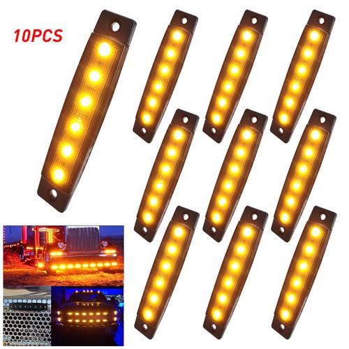 10 Amber/Yellow Strip LED Underbody Rock Light for 12V ATV