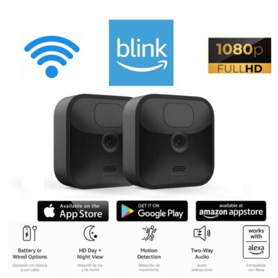   Blink Outdoor 3rd Gen Home Security 2 Cameras FULL HD & Sync Module WiFi NEW