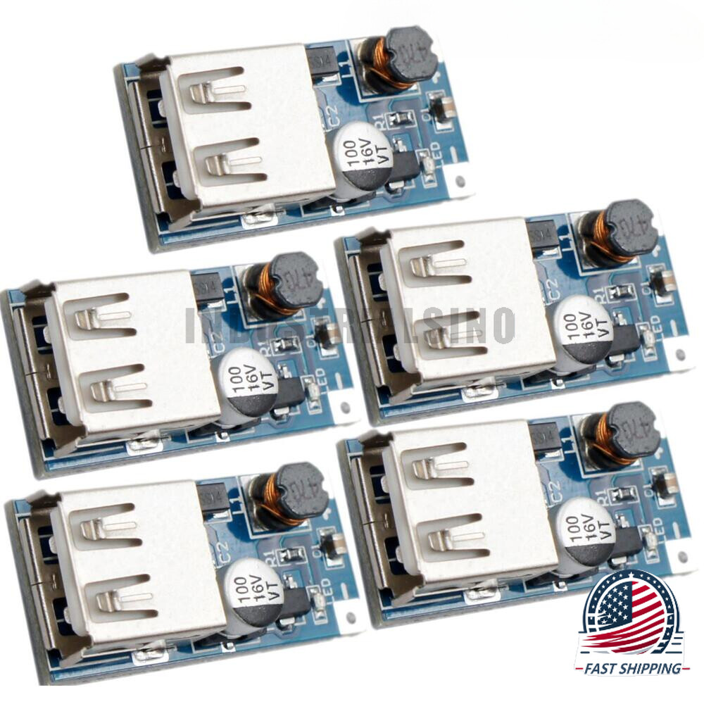 5PCS DC to USB Boost Converter Module 0.9V-5V Input to 5V 600mA USB Output