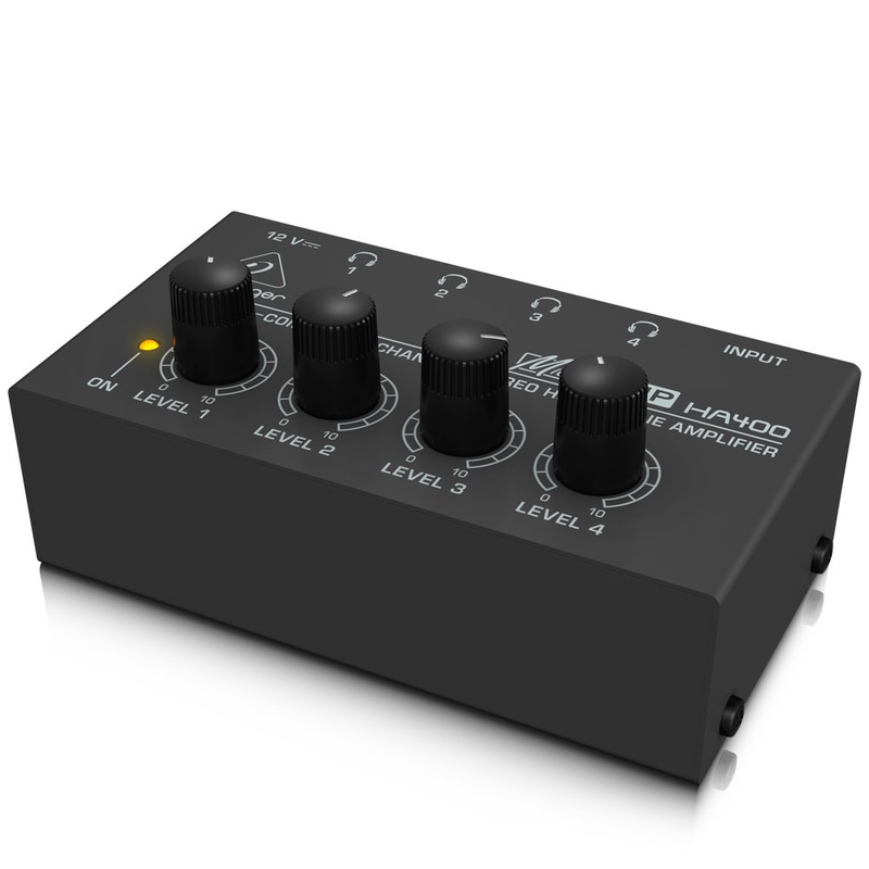 Behringer Microamp HA400 Ultra-Compact 4-Channel Stereo Headphone Amplifier