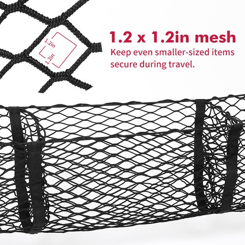 Pickup 3 Pocket Trunk Heavy-Duty Storage Organizer Net For Hyundai Santa Cruz