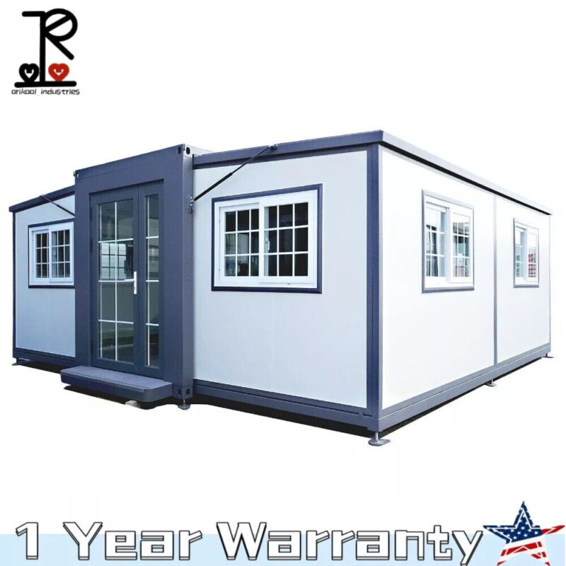 19x20ft Expandable Foldable Prefab Mobile House Container W/ BATHROOM+SHOWER
