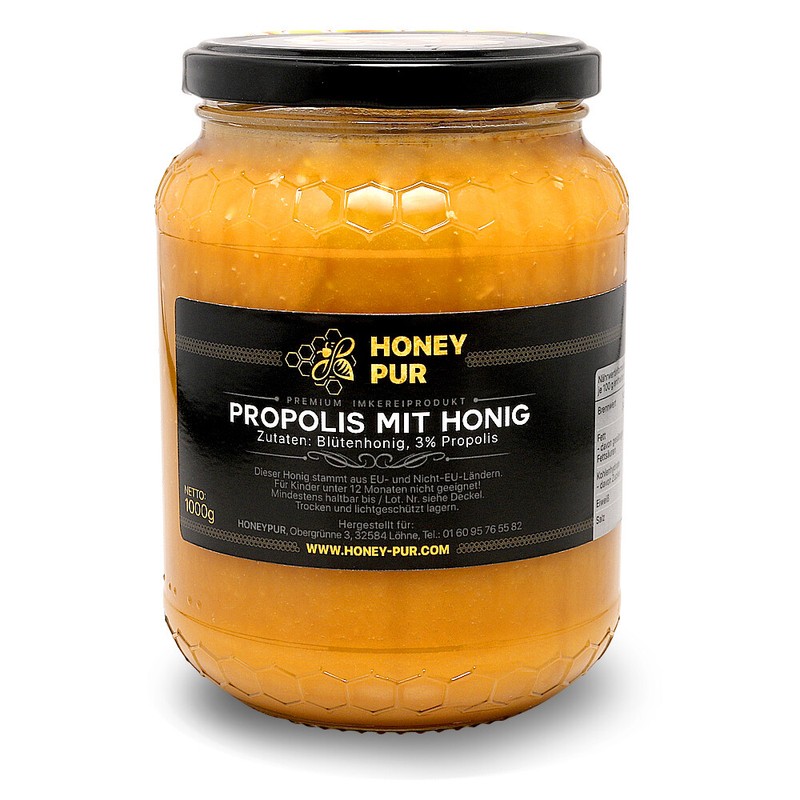 Echter Propolis Honig Im Honigglas 1 Kg Bienenhonig Naturprodukt Ohne ZusÃ¤Tze