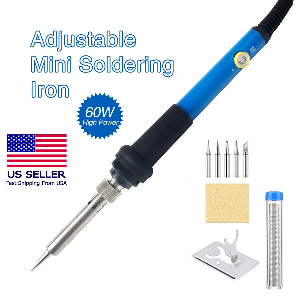 Soldering Iron Electric Gun Adjustable Temperature 60W Welding Solder Wire Kit