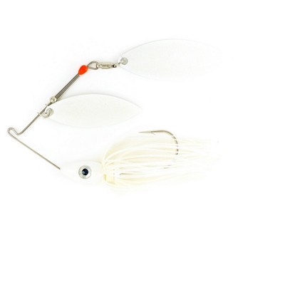 Nichols Pulsator Metal Flake 3/8 oz 2-Willow White-Blue Glitter Blue Shad -40-38