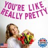 BEISHIDA Rose red You're Like Really Pretty Glitter Banner,NO DIY, Pre-Strung Mean Girls Birthday Party Bachelorette Party Decorations,Birthday Gift for Girl
