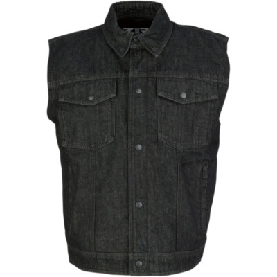 Z1R Denim Motorcycle Riding Vest (Black) XL (X-Large) | eBay