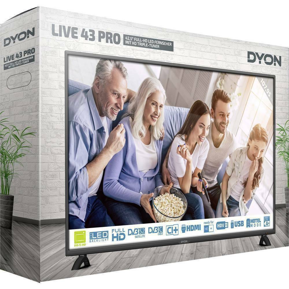 Dyon Live 43 Pro LED Fernseher 108 cm(42.5 Zoll) Full-HD,Triple Tuner NEU & OVP
