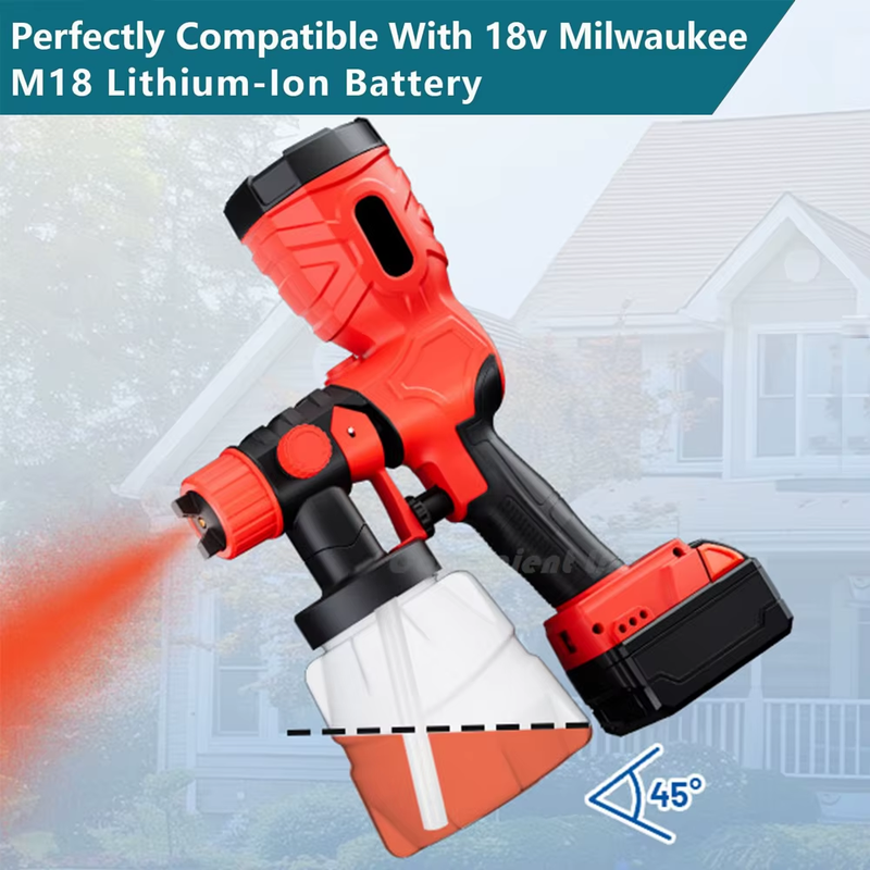 Cordless Paint Sprayer for Milwaukee M18 18V Battery 1200ML 42000rpm High-Qualit