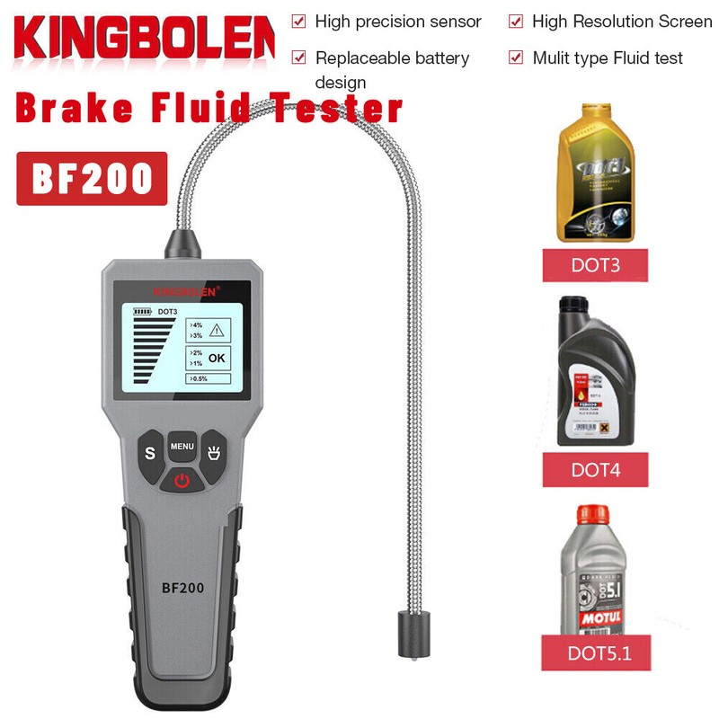  Kingbolen Bf200 Lcd BremsflÃ¼Ssigkeitstester Dot-5.1 TestgerÃ¤T Elektronischer