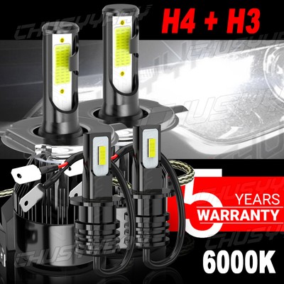 For Isuzu Rodeo Sport 2001-2003 6000K LED Headlight High Low + Fog Lights Bulbs