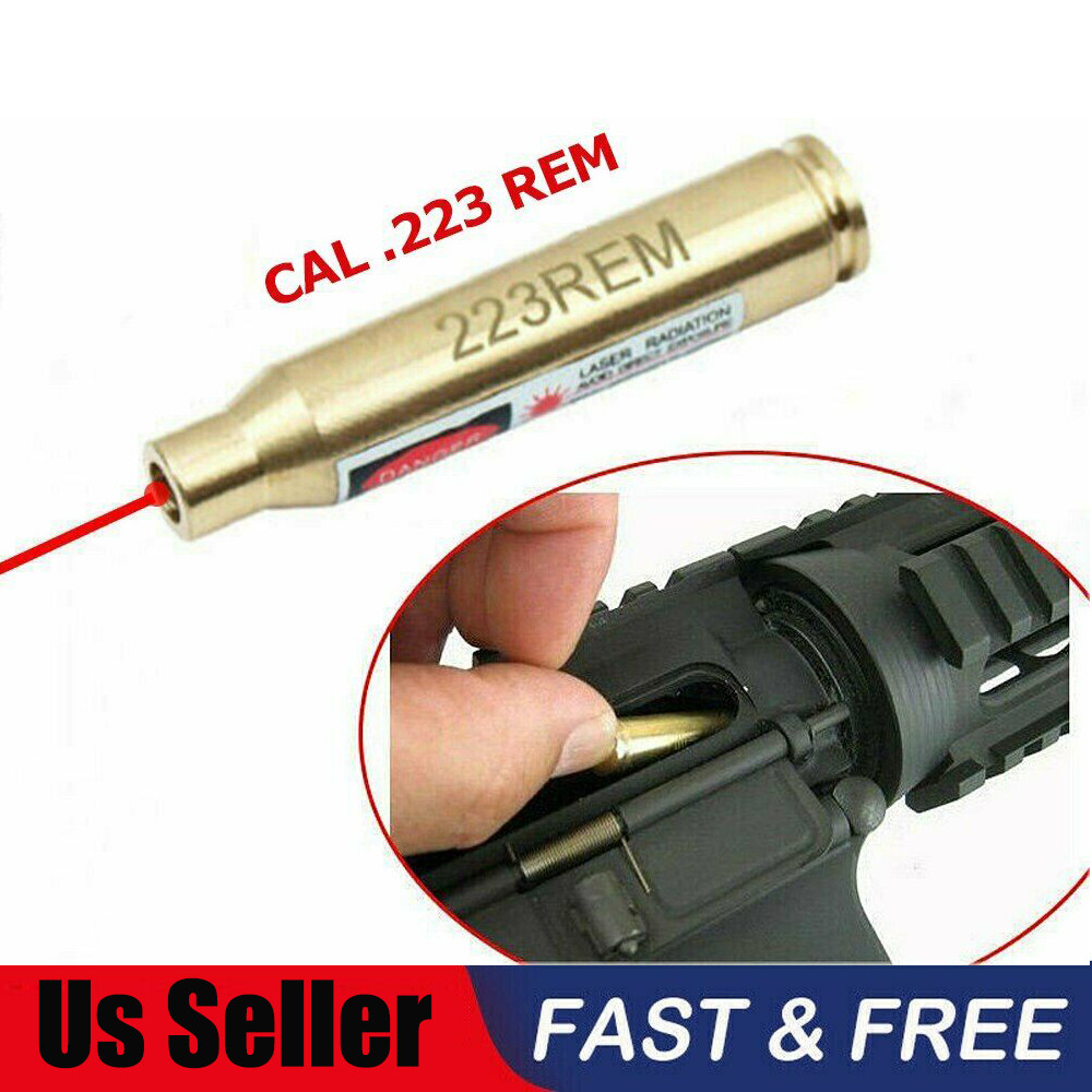 US Red Laser 223REM Bore Sighter Sight Cartridge 5.56 Dot Boresighter F