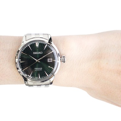 Pre-owned Seiko Presage Srpe15j1 Cocktail Time Srpe15j Automatic Analog Green