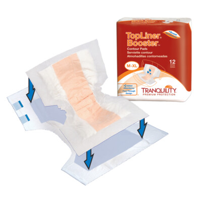 Tranquility Incontinence Liner 21.5in Length Heavy Absorbency - 4 Packs of 12