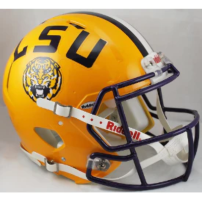 LSU Tigers Full Size Authentic Speed Football Helmet- NCAA.