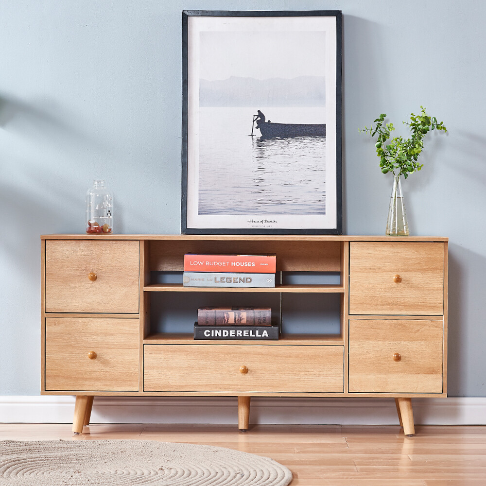 Tv Stand Cabinet Tv Tray With Shelves Storage Drawers Doors Home Living Room Ebay