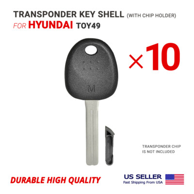 10x NEW Transponder Key Shell Case WIth Blade for Hyundai TOY49
