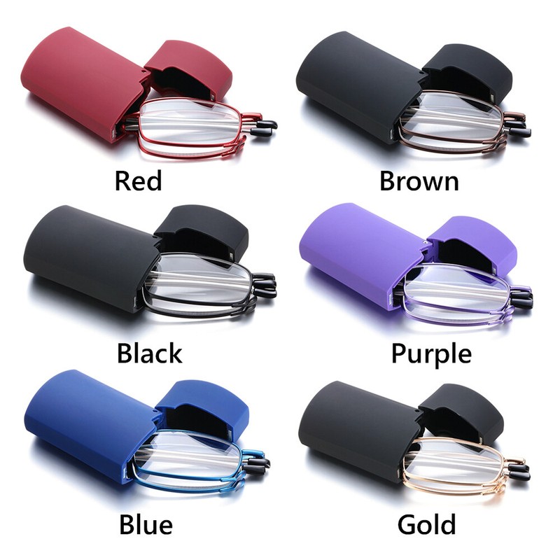 Glasses Case Folding Reading Glasses Presbyopia Eyeglasses Telescopic
