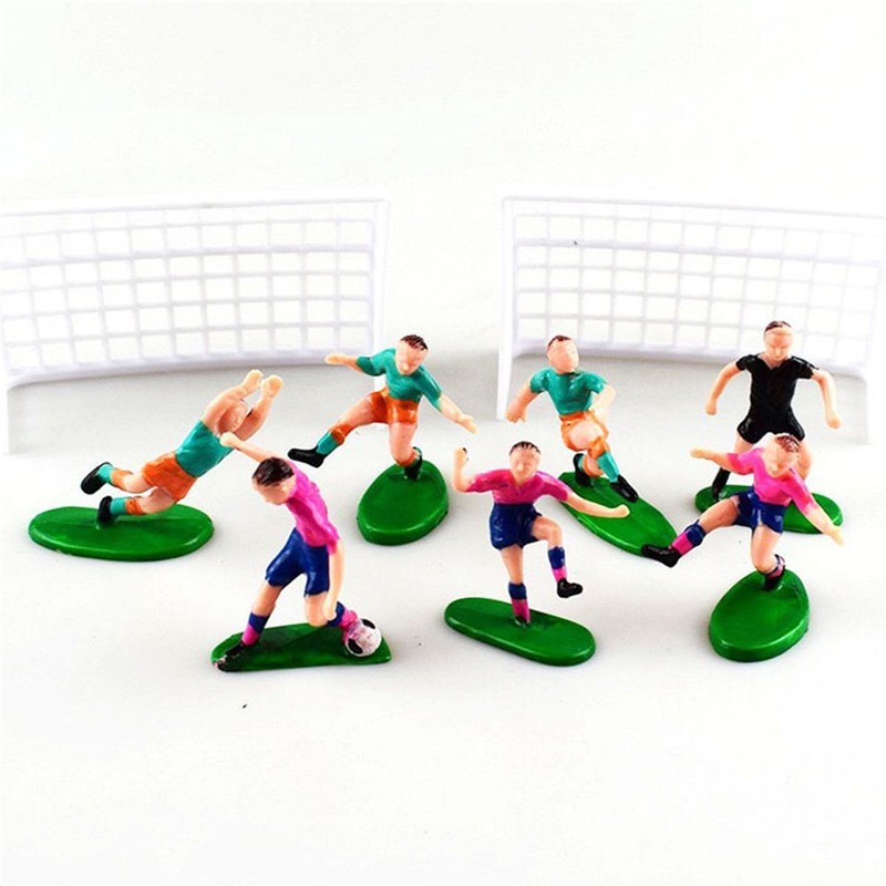 S Set Of 9 Soccer Toppers Football Toppers Cupcakes For Birthday Cake