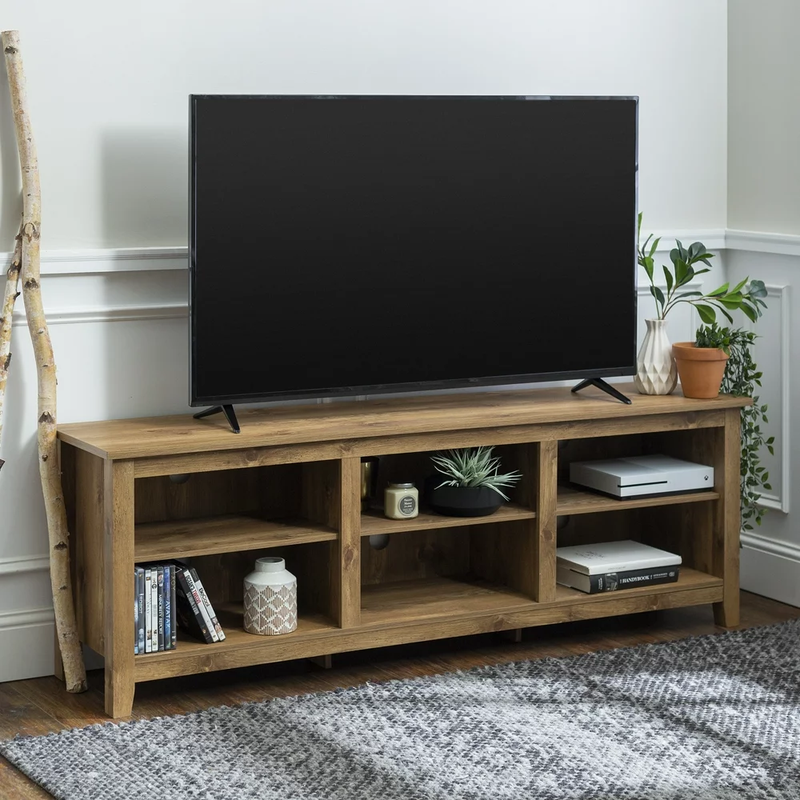 With Open Storage Media Console - Variety Of Wood Color Opti