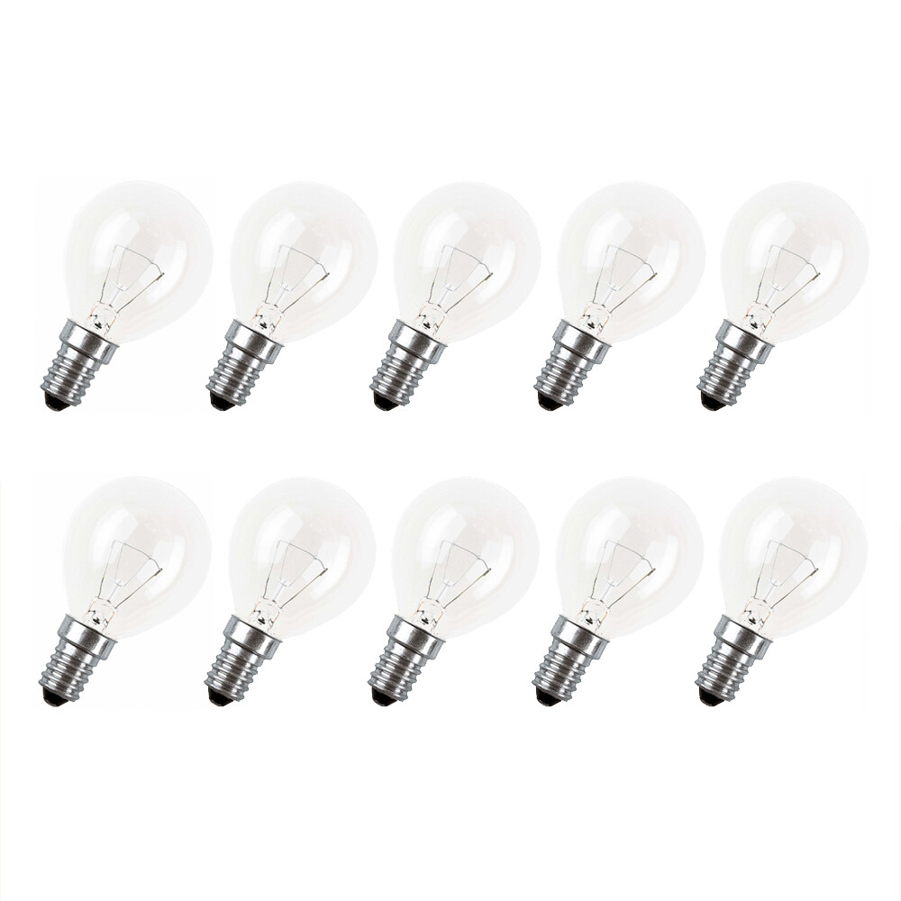 Lot De 10 Ampoules LED 5W E27 Jaune - Ampoules Boule P45, économiques, Dimmables, Neuves
