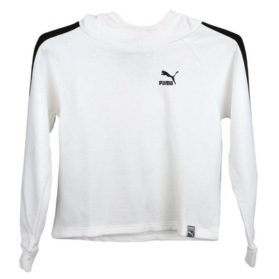

Puma Cotton Fleece Pullover Hoodie Youth Boys White Повседневная верхняя одежда 927187-01, Белый