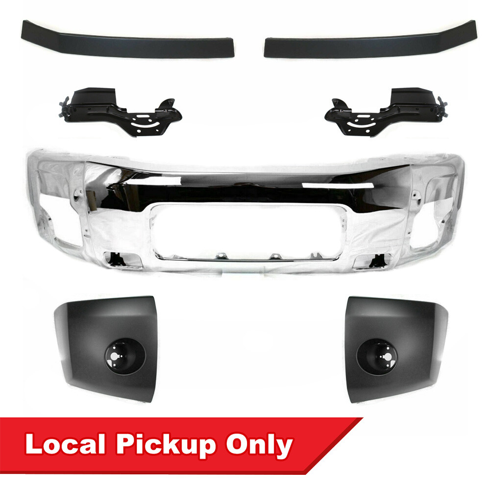 New Front Chrome Steel Bumper Repair Kit For 20042007 Titan NI1002136