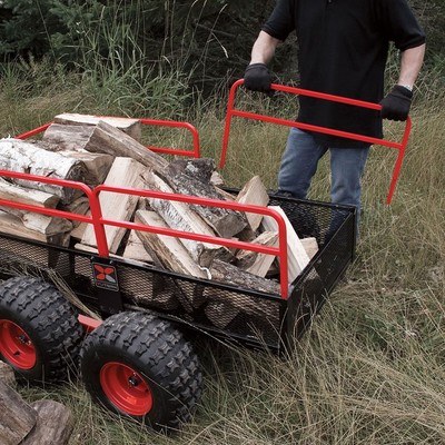 TX159 YUTRAX X4 Steel Mesh ATV Trail 4 Wheel Yard Cart Trailer Free Freight