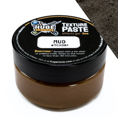 Huge Miniatures Texture Paste, Mud Model Basing Paint   2oz Resealable Jar