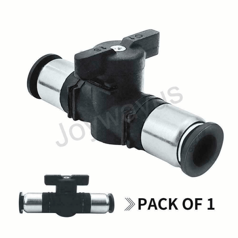 Push To Connect Fitting Ball Valve 12mm Tube Od Pneumatic Air Flow Control Union