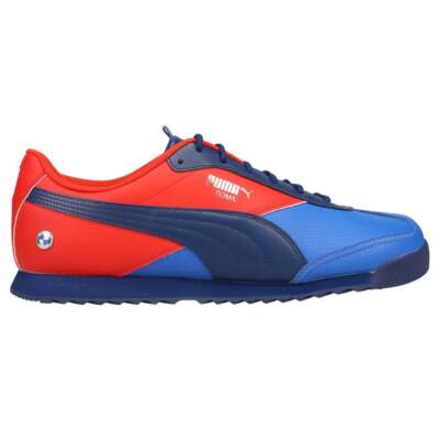 

Puma Bmw M Motorsport Roma Via Lace Up Мужские синие кроссовки Повседневная обувь 30723803, Синий, Puma Bmw M Motorsport Roma Via Lace Up