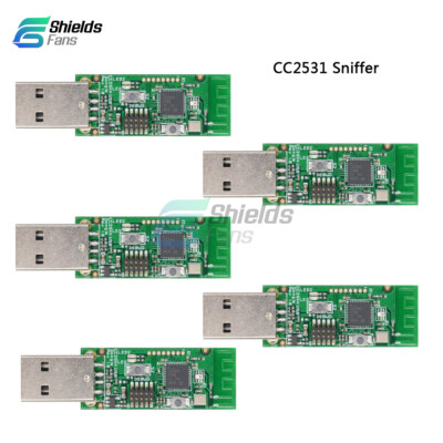 5PCS CC2531 Sniffer Bare Protocol Analyzer Wireless Module USB Interface Dongle