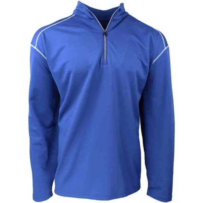 

Page - Tuttle Мужской пуловер с воротником-стойкой и контрастной отстрочкой, длинным рукавом и молнией в четверть, размер, Синий, Page - Tuttle Contrast Stitch Mockneck Long Sleeve Quarter Zip Pu