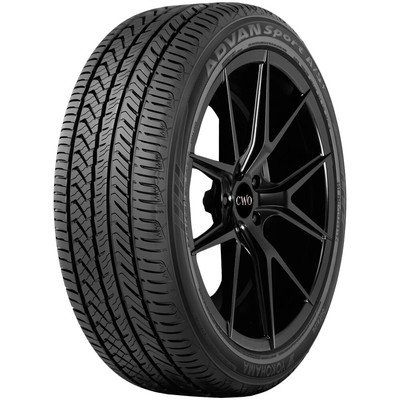 235/50R17 Yokohama Advan Sport A/S+ 96W SL Black Wall Tire