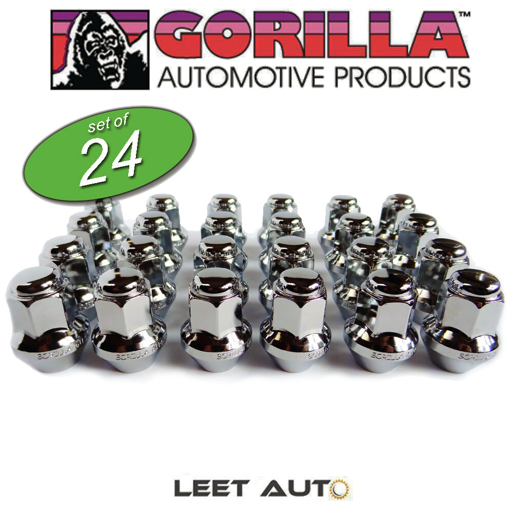 (24pc.)Gorilla Factory Style Bulge Acorn Lug Nuts, 14mm x 1.50, Chrome, 61148CX eBay