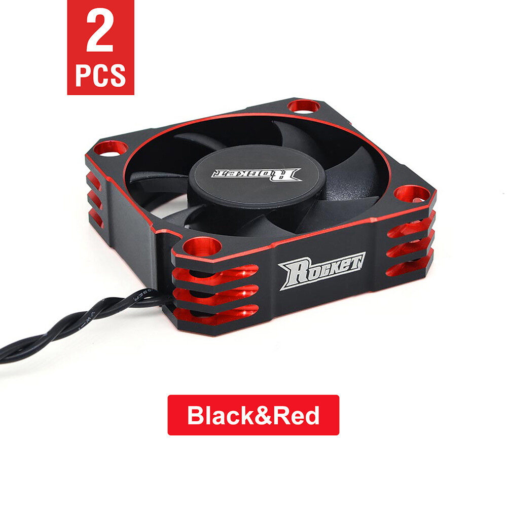 2x SURPASSHOBBY Rocket 50mm RC Metal Cooling Fan for 1/8 1/5 1/6 RC Car Motor US