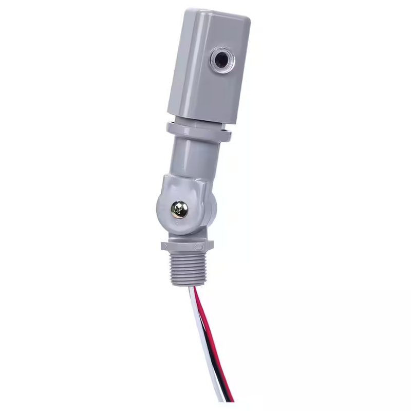 Intermatic Photocontrol 1000W LED Incandescent Stem Swivel Outdoor Light Gray