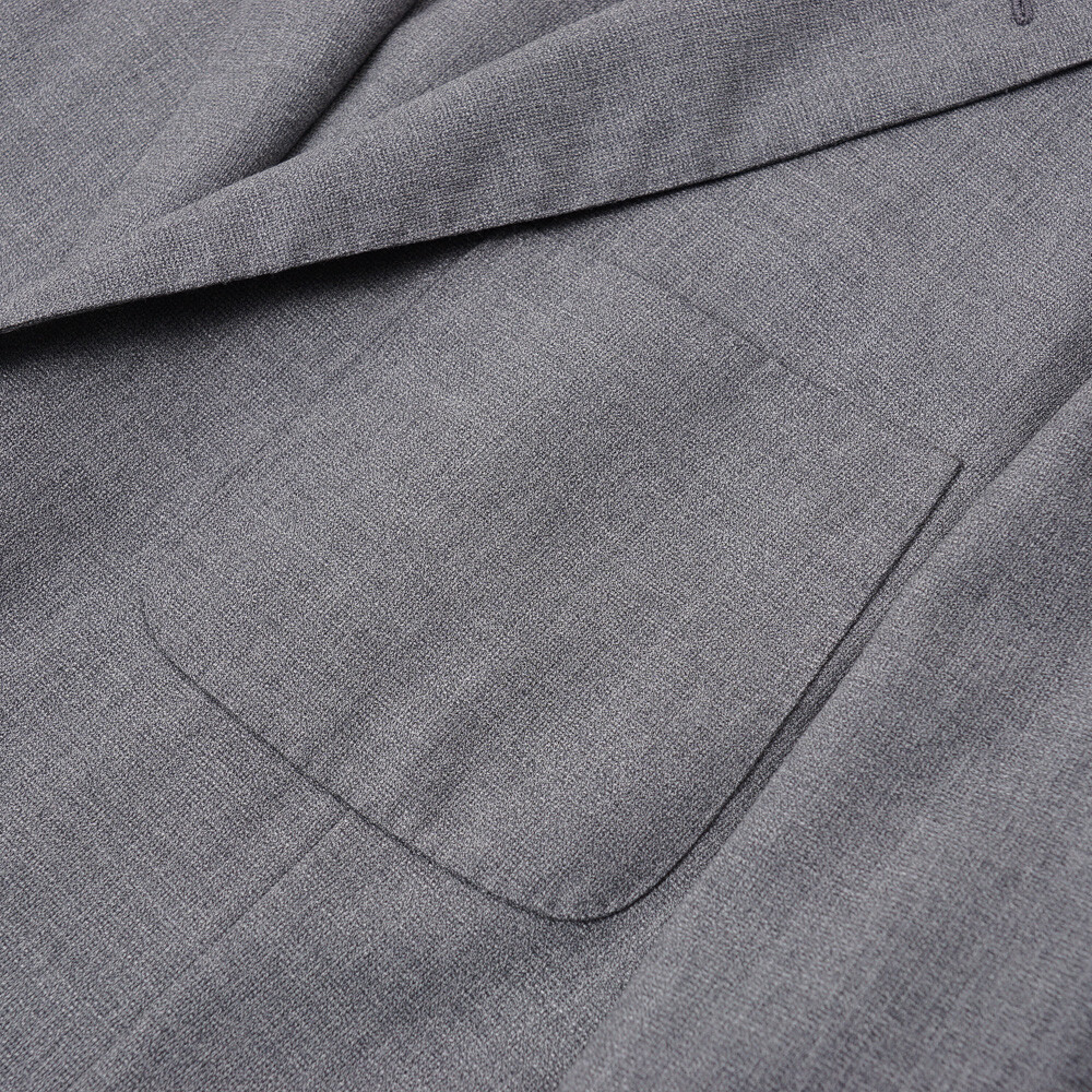 Pre-owned Belvest $2195  Soft-constructed Lightweight Gray Wool Sport Coat 42 R
