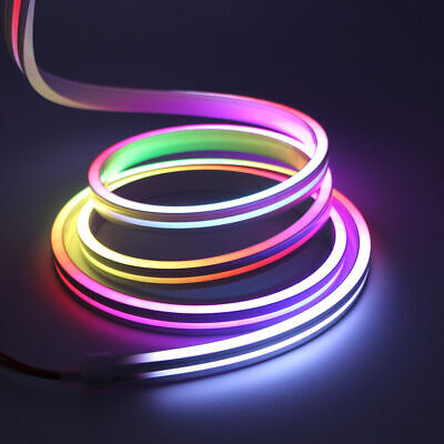 1-20M RGB RGBIC Neon LED Light Strip Flexible Silicone Tube Rope Lights Remote