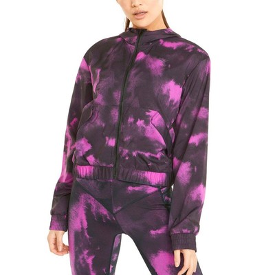 

Puma Train Aop Woven Jacket Womens Size  Повседневная спортивная верхняя одежда 521621-13, Black;purple, Puma Train Aop Woven Jacket