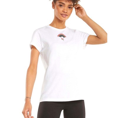 

Puma As Graphic Crew Neck Short Sleeve T-Shirt Womens Size  Casual 532872-02, Белый