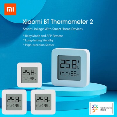3 Pcs Xiaomi Mijia BT 4.2 Thermometer Wireless Smart Hygrometer 2 E9N9