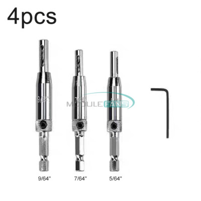 4-8pcs Self Centering Door Lock Cabinet Hinge Drill Bits Core Hole Puncher Tool