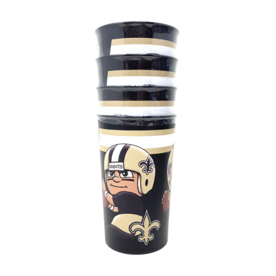 NFL New Orleans Saints Partybecher Trinkbecher Set 4-Stück Becher Cup 525ml