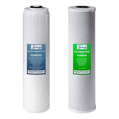 ISPRING Whole House Water Filter Set + Lead Reducing Cartridge w/ Carbon Block