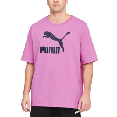 

Футболка с круглым вырезом и короткими рукавами Puma Logo Big Tall Mens Size  Athletic Casua, Фиолетовый, Puma Logo Crew Neck Short Sleeve T-Shirt Big Tall