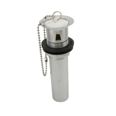 Plumb Pak PP20219 1-Piece Po Plug Drain with Chain & Stopper 5 X 1-1/4 in Chrome
