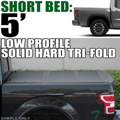 Topline For 2022-2023 Frontier 5 Ft Bed Low Profile Hard Tri Fold Tonneau Cover